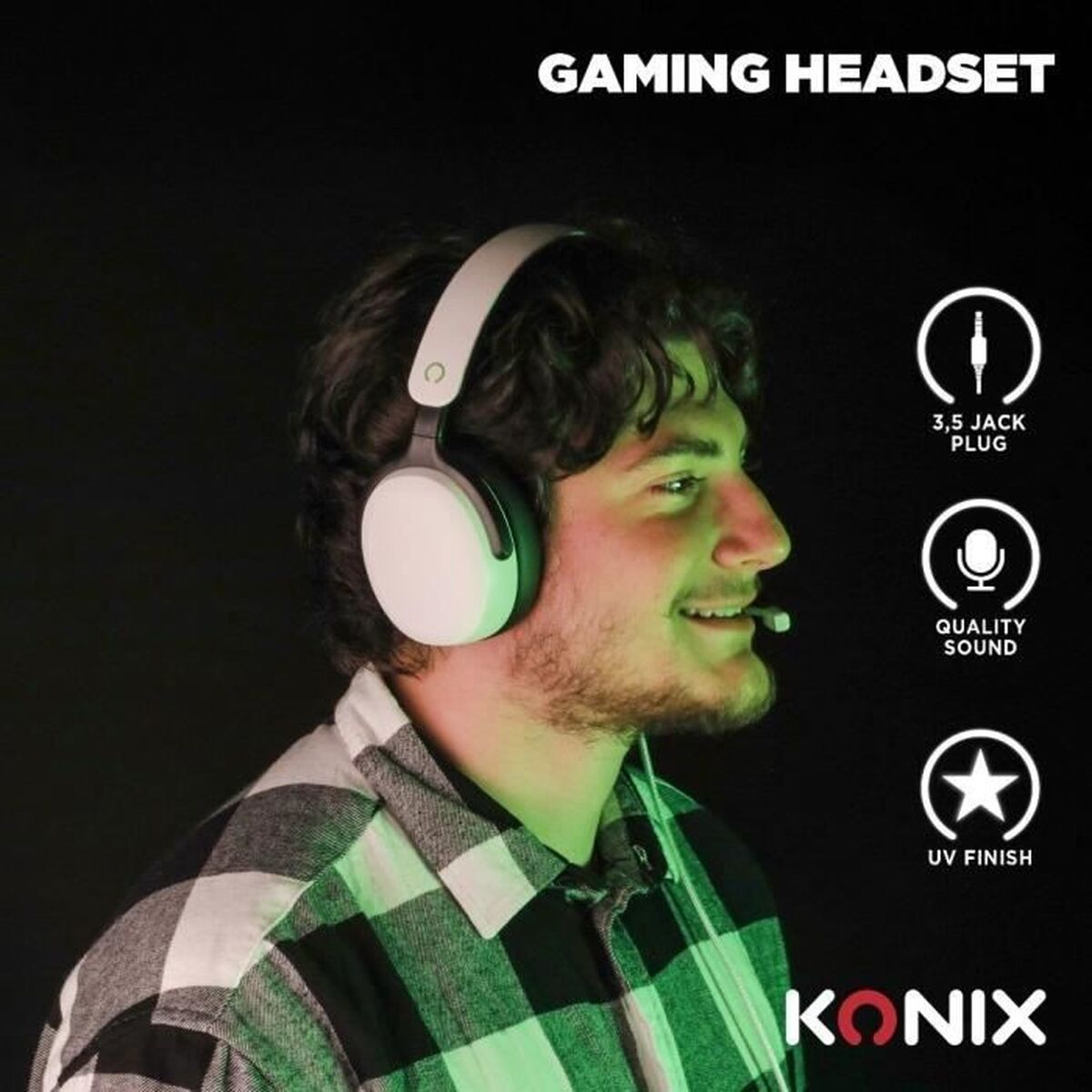 Headphones KONIX Black-11