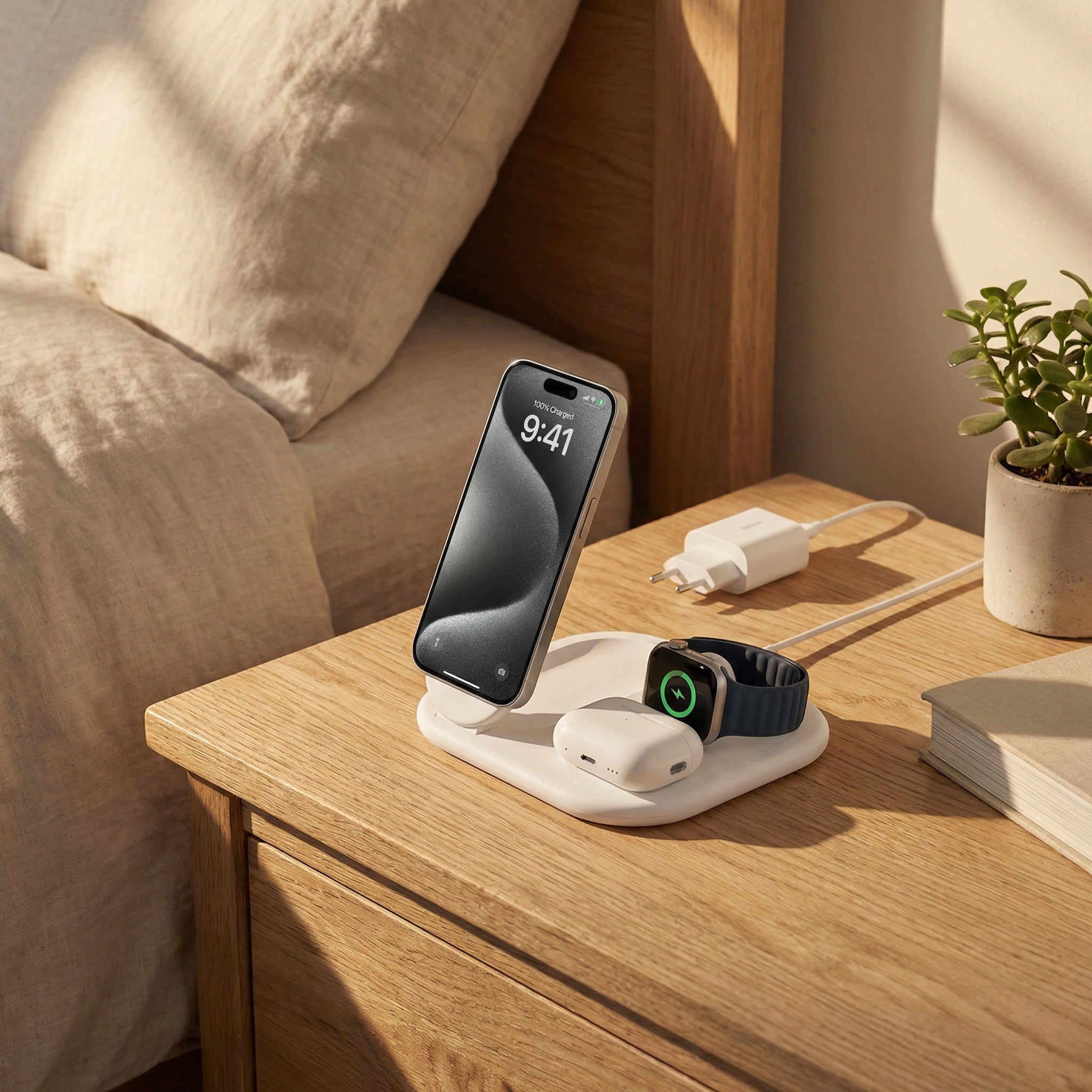 WIRELESS BOOSTCHARGE QI2 MAGNETIC 3-IN-1 CHARGING STATION (WIZ029VFWH