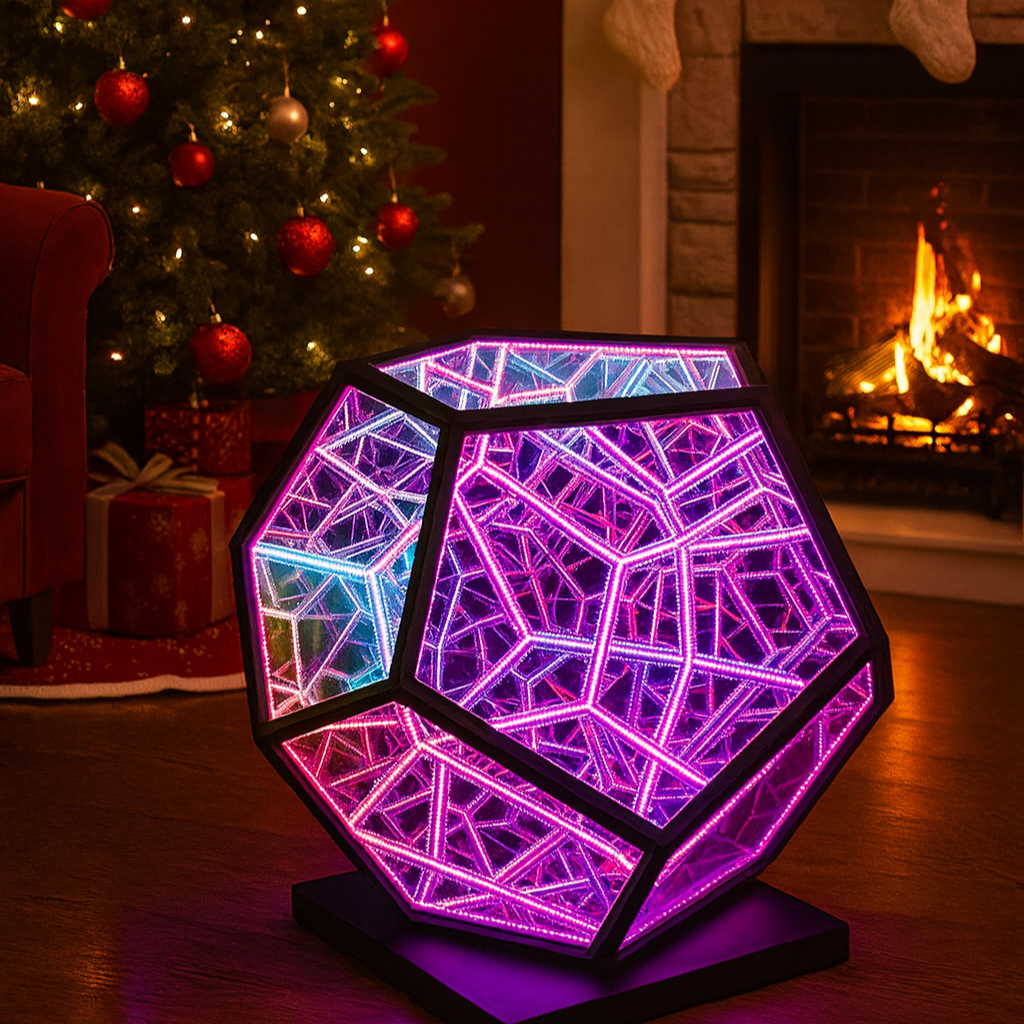 Infinity Dodecahedron Magic Table Lamp-0