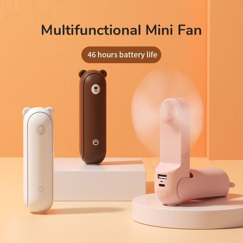 Cool Breeze Companion: Portable Fan with Power Bank Power!