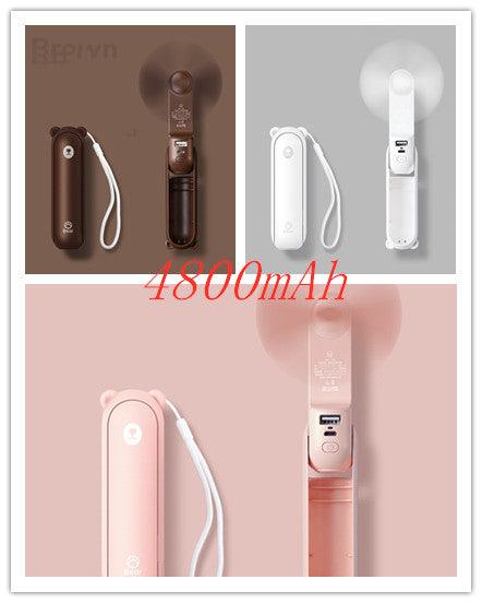 Cool Breeze Companion: Portable Fan with Power Bank Power!