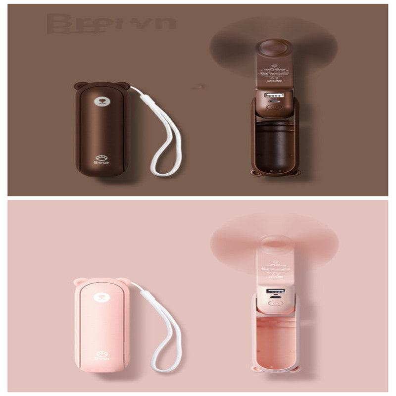 Cool Breeze Companion: Portable Fan with Power Bank Power!