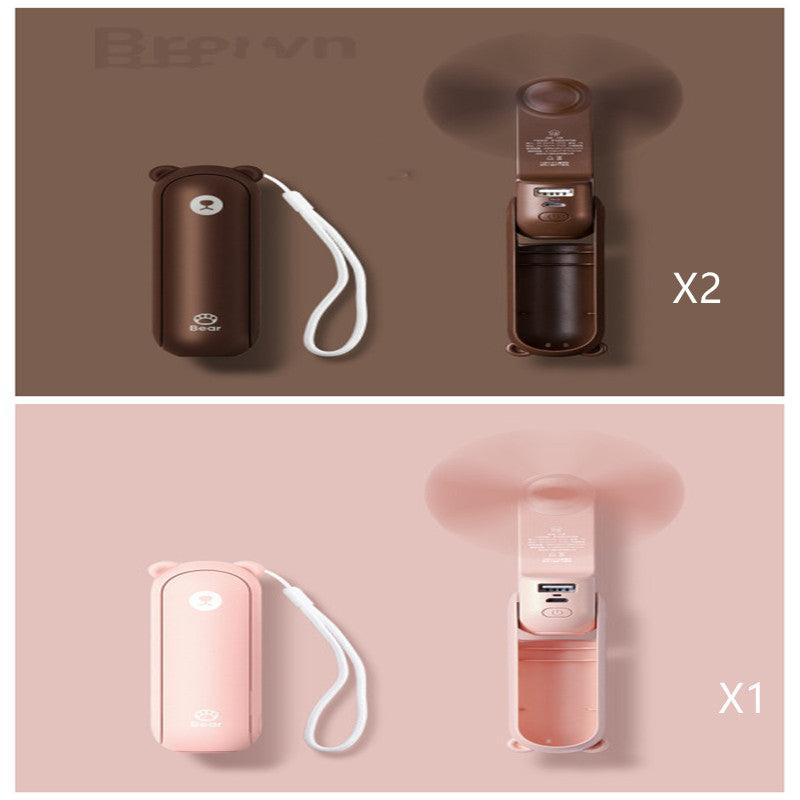 Cool Breeze Companion: Portable Fan with Power Bank Power!