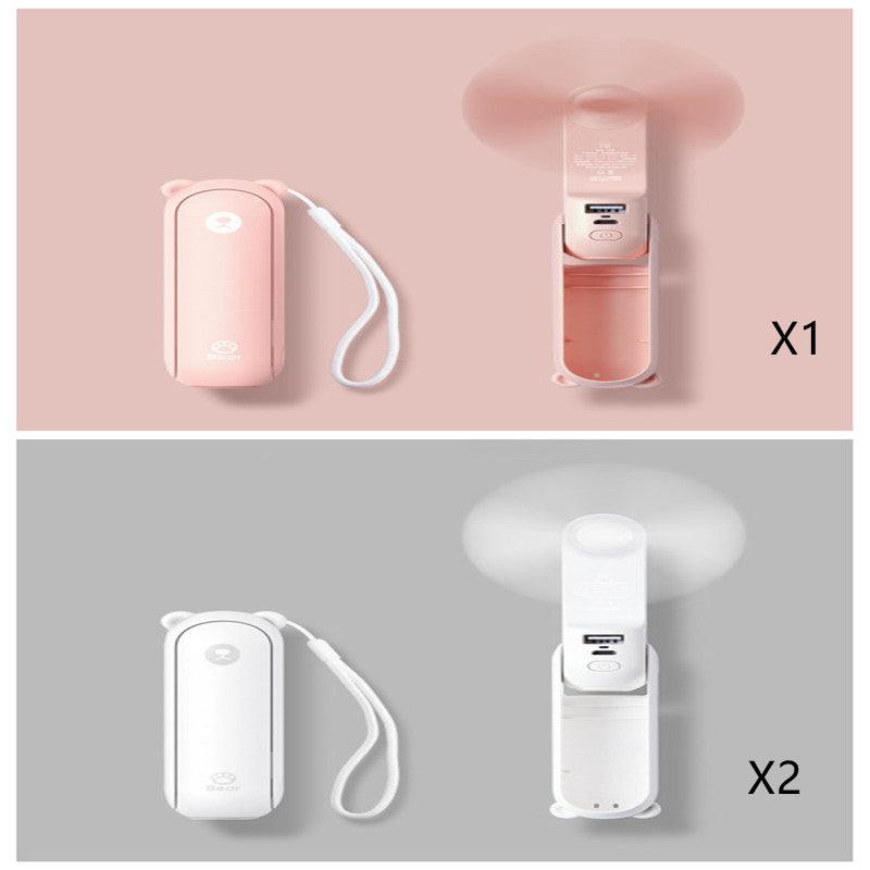 Cool Breeze Companion: Portable Fan with Power Bank Power!