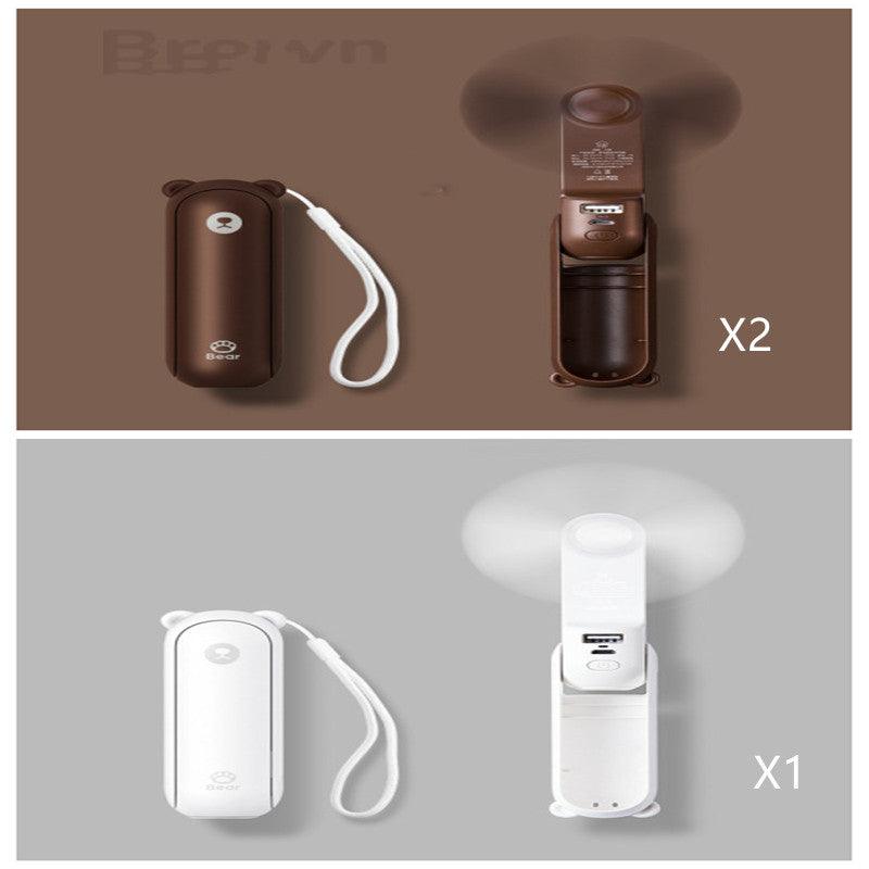 Cool Breeze Companion: Portable Fan with Power Bank Power!