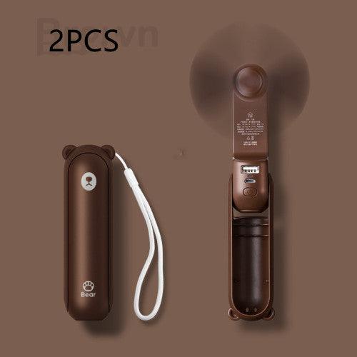 Cool Breeze Companion: Portable Fan with Power Bank Power!