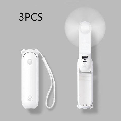 Cool Breeze Companion: Portable Fan with Power Bank Power!