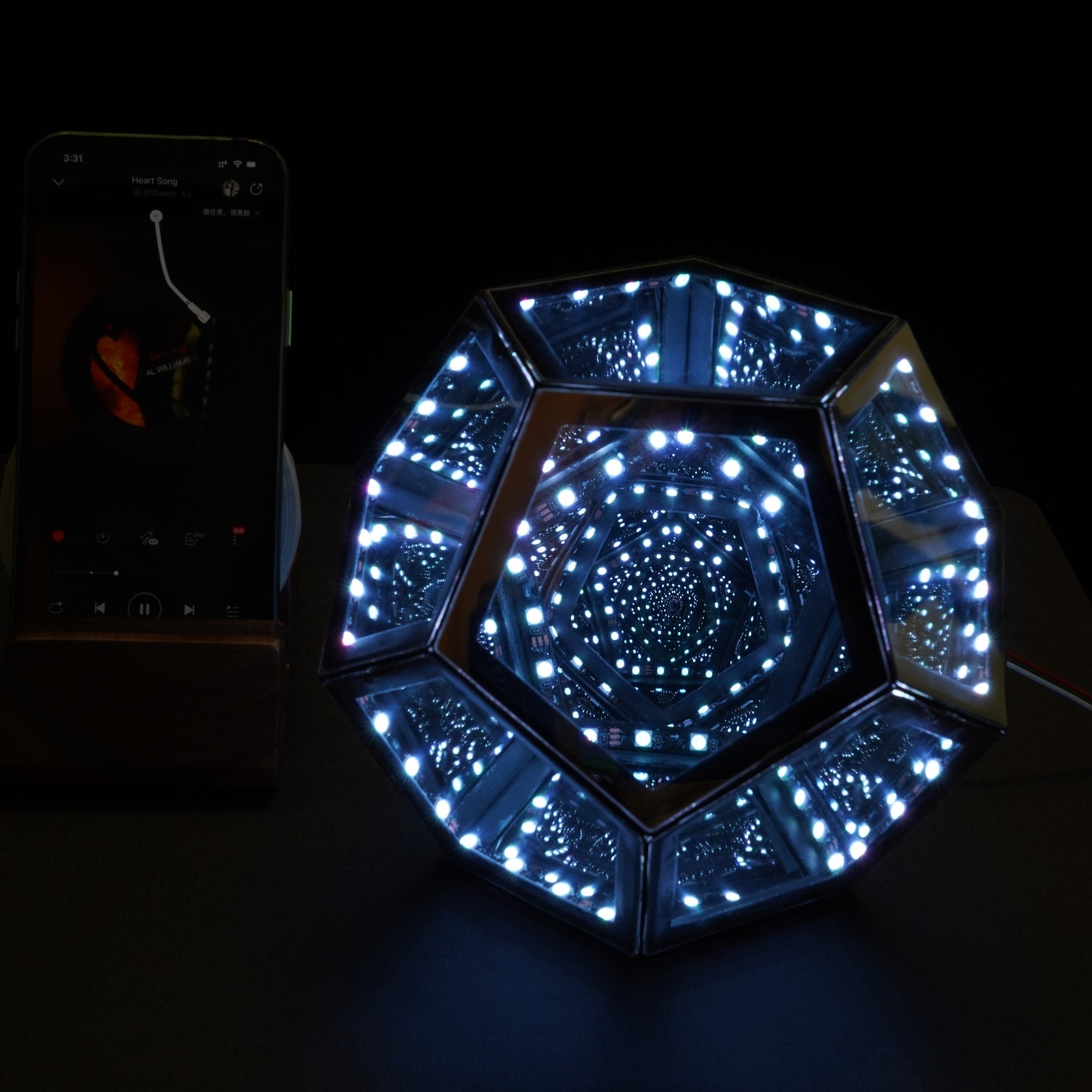 Infinity Dodecahedron Magic Table Lamp-4