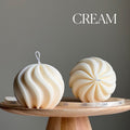 Handmade Swirl Ball Candle | Trendy Home Decor