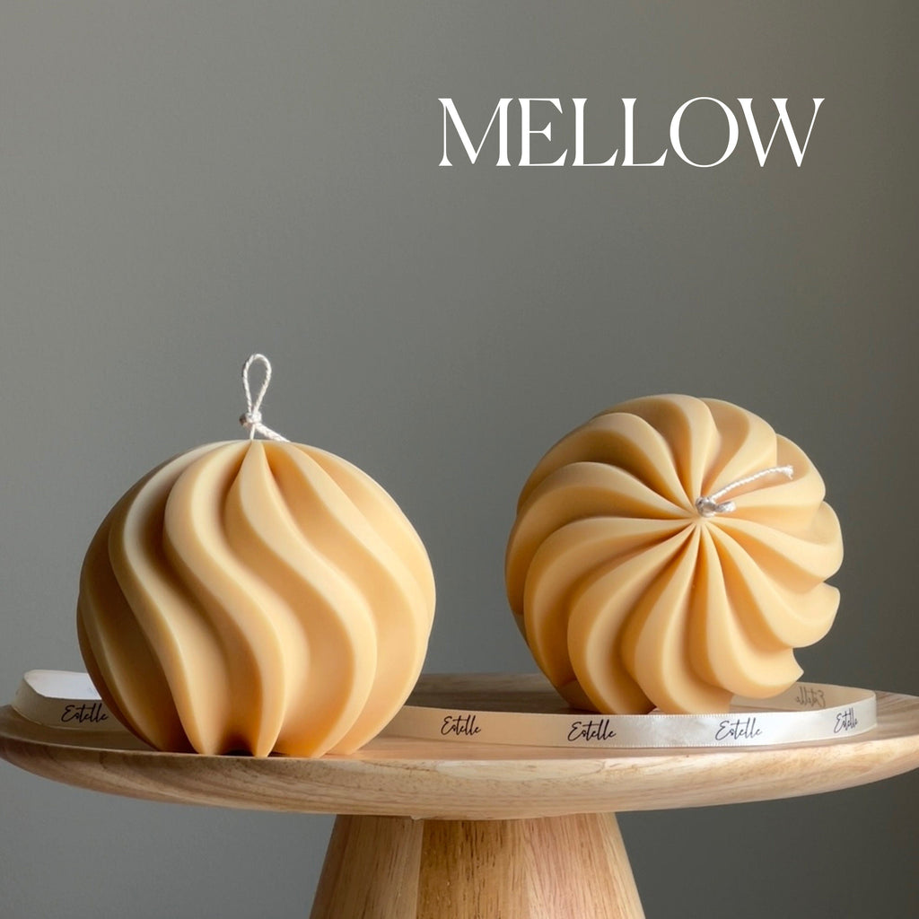 Handmade Swirl Ball Candle | Trendy Home Decor